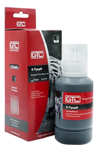 Botella Tinta Alternativa EPSON 504 127ml GTC (B) Negro