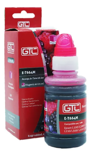 Botella Tinta Alternativa EPSON 664 100ml GTC (M) Magenta