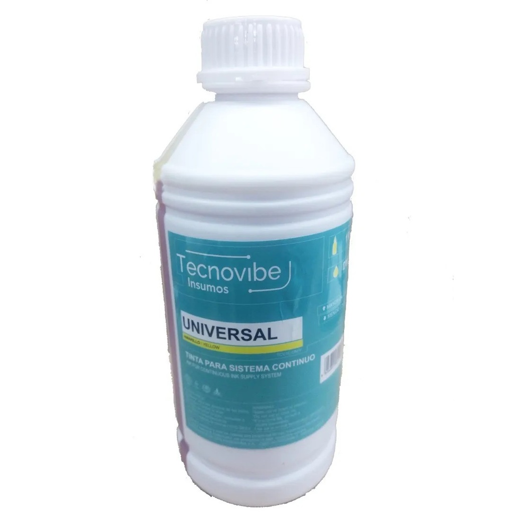 Botella Tinta Alternativa UNIVERSAL 1 Litro Amarilla