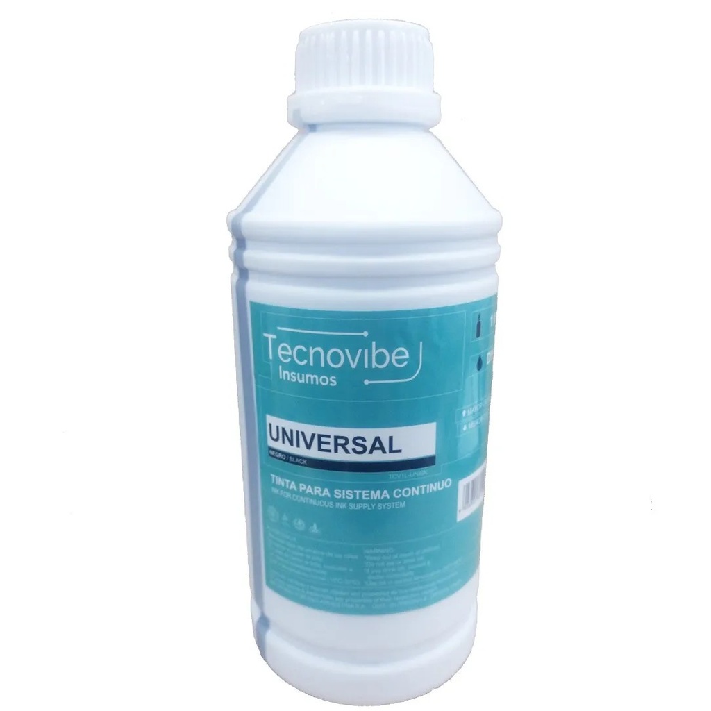 Botella Tinta Alternativa UNIVERSAL 1 Litro Negro