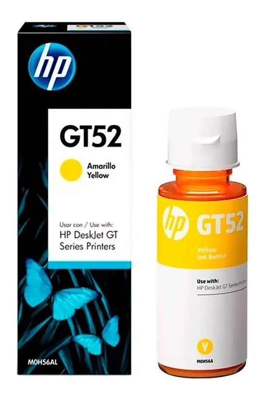 Botella Tinta Original HP GT52 Amarillo