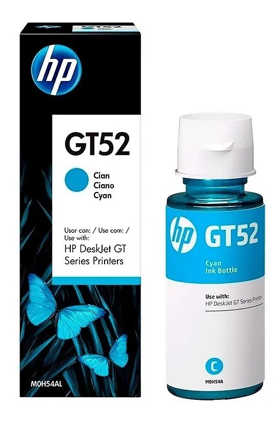 Botella Tinta Original HP GT52 Cian