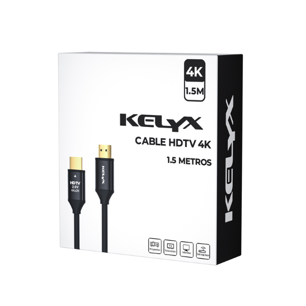 Cable HDMI 4K (A/A) - M M -  1.5Mts KELYX