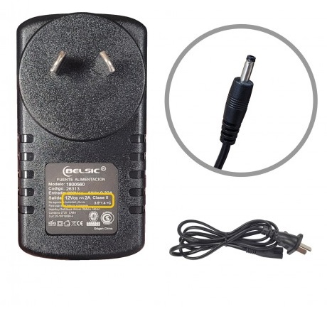 Cargador SHURE/BELSIC/ELEMAX  24w 5.0v 2.0a TIP 3.5x1.35mm