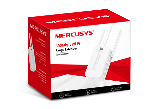Extensor de Rango 300Mbps Mercusys MW300RE 3 Ant Ext