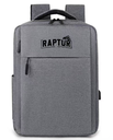 Mochila Raptor c/USB p/carga multiples bolsillos Gris