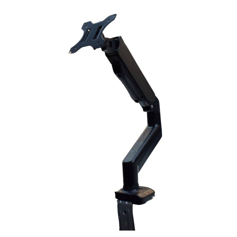 Soporte Monitor  Simple de Brazo Movible de 13¨ a 32 ¨ VESA 75x75 100x100 hasta 10kg. Color Negro Kit de Instalación y Nivelación Neumático Premium