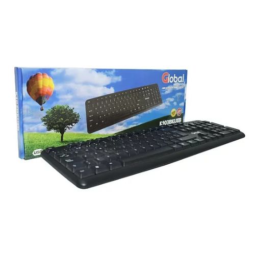 Teclado USB Global 108 teclas Negro K103BKUSB