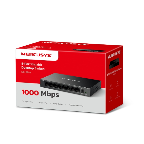 Switch  8 Puertos 10-100-1000 MERCUSYS MS108GS 