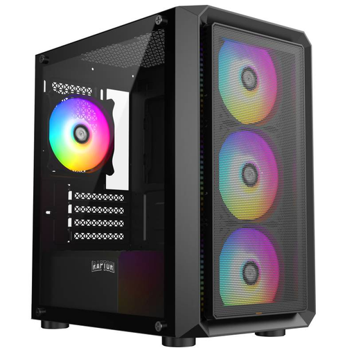 Gabinete Raptor Infinity Mesh TG x2 Mid-Tower RGB Fan x4 (