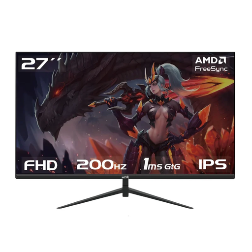 Monitor 27" Gamer Raptor Hawk Eye Frameless IPS FHD 200Hz 1Ms HDMI-DP Negro
