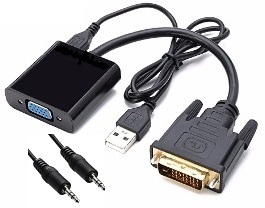 Adaptador VGA (DB15 / DVI-D 24+1) H - M