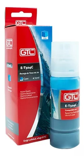 Botella Tinta Alternativa EPSON 504 70ml GTC (C) Cian