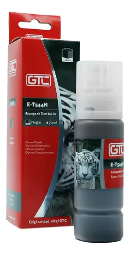 Botella Tinta Alternativa EPSON 544 70ml GTC (B) Negro
