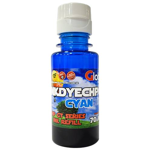 Botella Tinta Alternativa HP 70ml GLOBAL (C) Cian