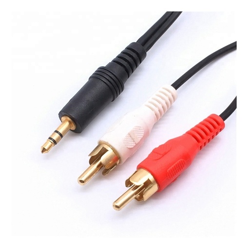 Cable AUDIO (3.5mm/2 RCA) M M  1.xMts