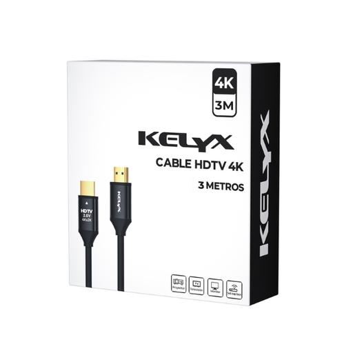 Cable HDMI 4K (A/A) - M M -  3.0Mts KELYX