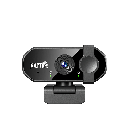 Camara Web USB  4k con Micrófono con Tapa – RAPTOR