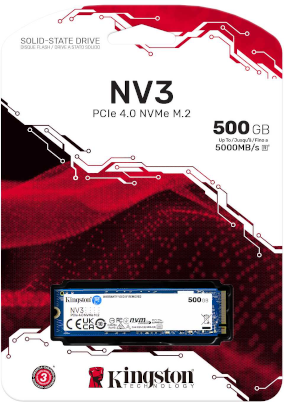Disco M.2 2280 NvME PCIe 4.0  500Gb 5000 mb/s KINGSTON SNV3S