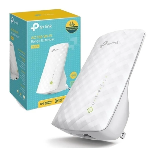 Extensor de Rango 300Mbps TPLINK TL-RE200 Dual Band AC750