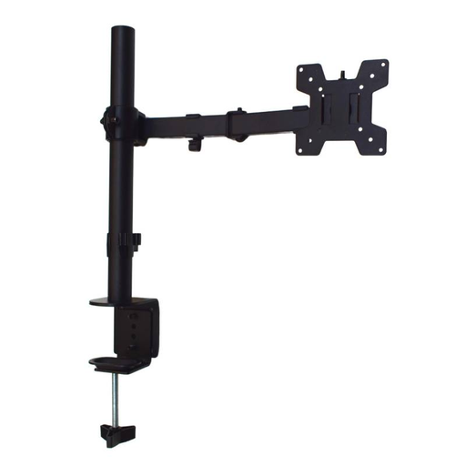 Soporte Monitor  Simple de Brazo Movible de 10¨ a 27¨ VESA 50x50 75x75 100x100 hasta 10kg. Color Negro Kit de Instalación y Nivelación