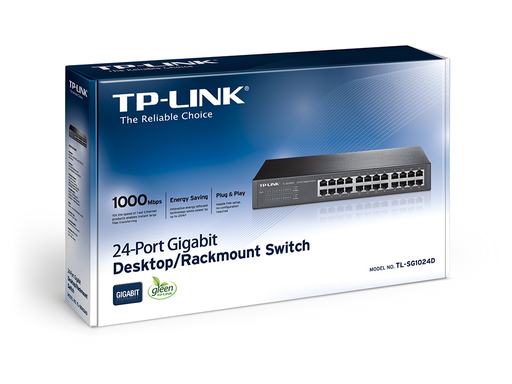 Switch 24 Puertos 10-100-1000 TPLINK TL-SG1024D Gigabit Desktop