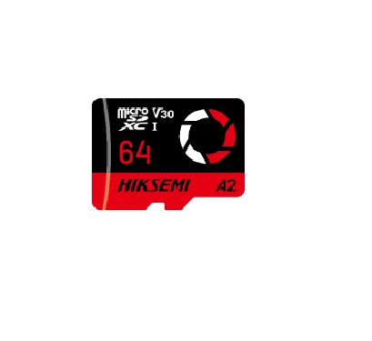 Tarjeta de Memoria HikSemi MICROSD   64Gb V30 R:180MB/s W:150MB/s A2 CAPTURE 4K camaras profesionales