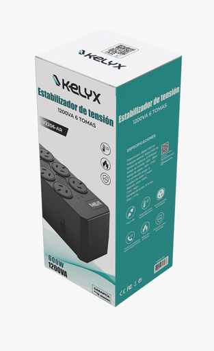 Estabilizador 6 Tomas Max. 600W 150-270V Surge Protection 1mt  - KELYX